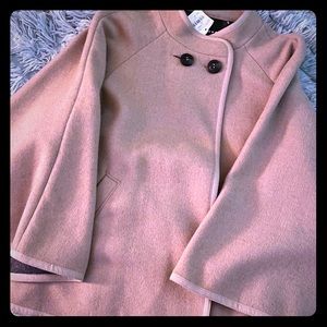 Cape style wool coat